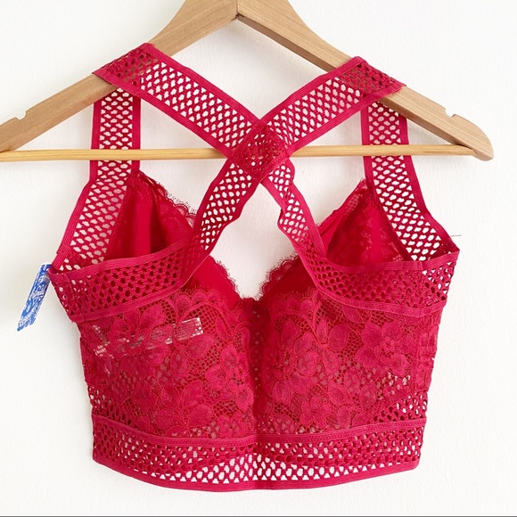 Free People Sitting Pretty Brami Red S NWT - Picture 9 of 10